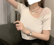 將圖片載入圖庫檢視器 肩紗可一字上衣
